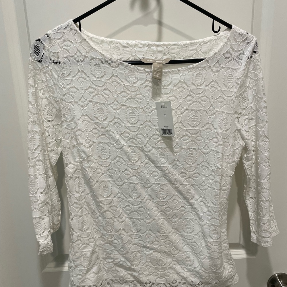 New Banana Republic lace shirt